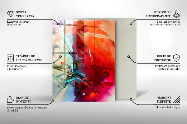 Proteção para placa de indução Abstração pintada