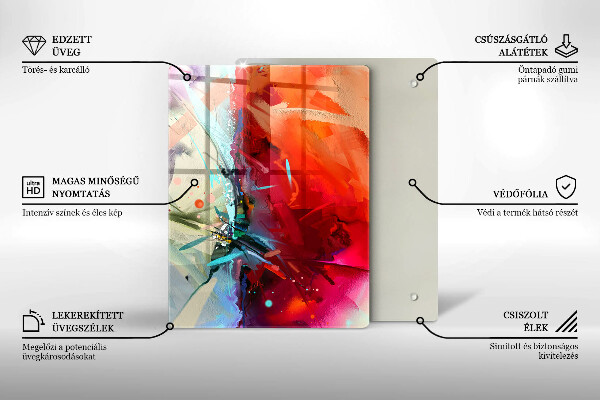 Proteção para placa de indução Abstração pintada