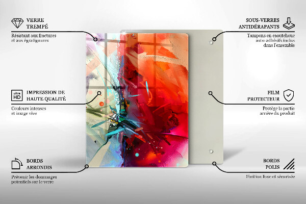 Proteção para placa de indução Abstração pintada