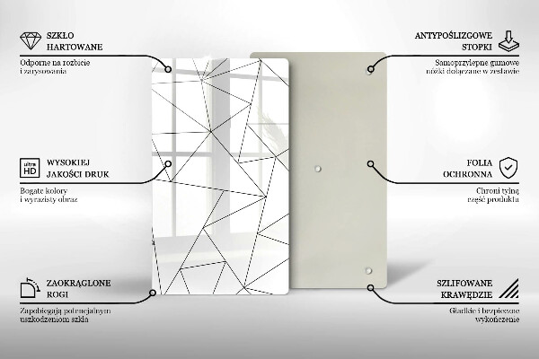 Protetor de bancada Triângulos brancos