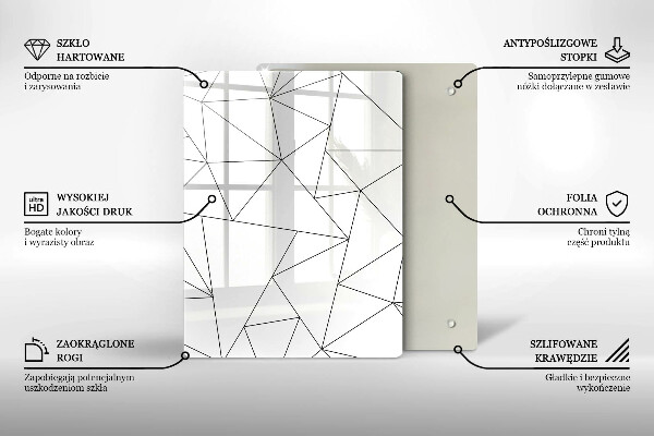 Protetor de bancada Triângulos brancos