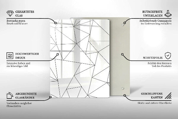 Protetor de bancada Triângulos brancos