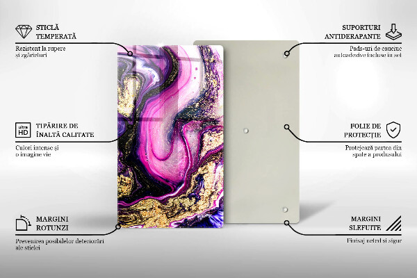 Protetor de bancada Design abstrato dourado