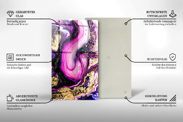 Protetor de bancada Design abstrato dourado