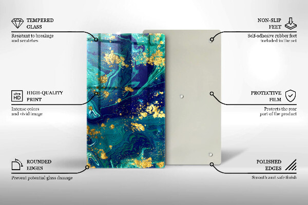 Proteção para placa de indução Abstração com ouro