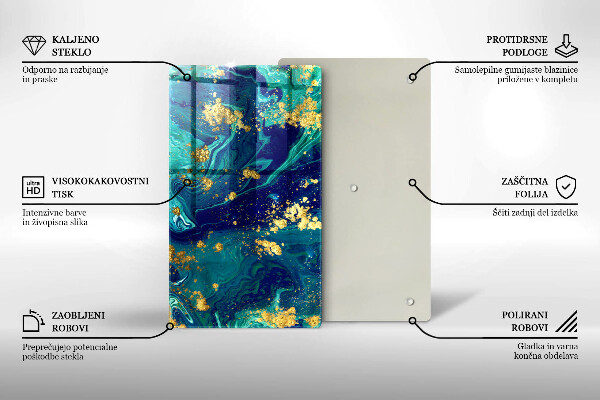 Proteção para placa de indução Abstração com ouro