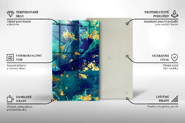 Proteção para placa de indução Abstração com ouro