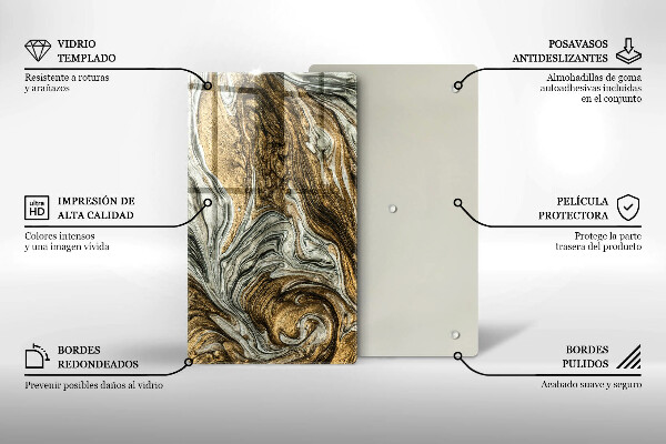 Protetor de placa de indução Abstração rica