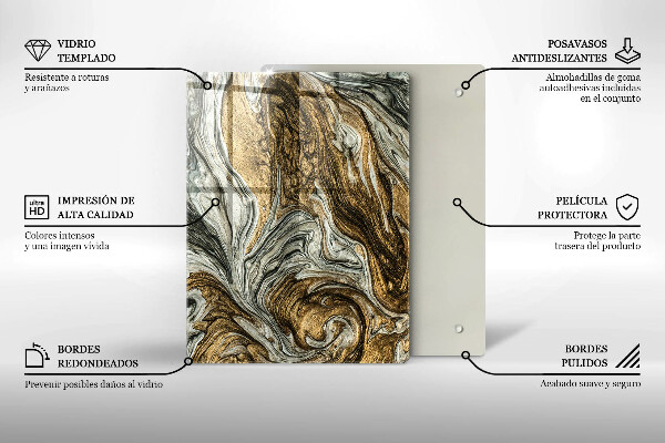 Protetor de placa de indução Abstração rica