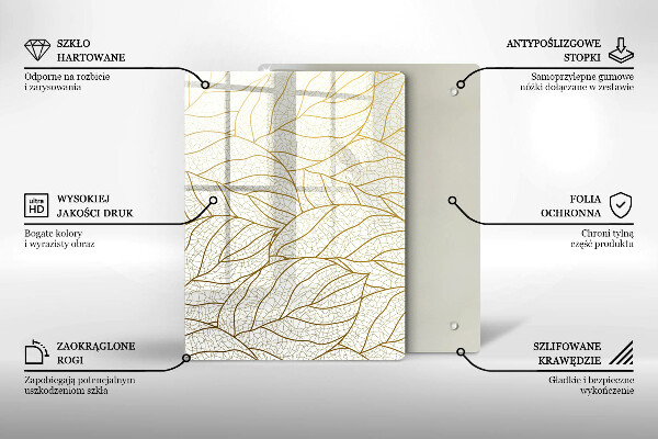 Proteção para placa de indução Padrão de folha de arte de linha