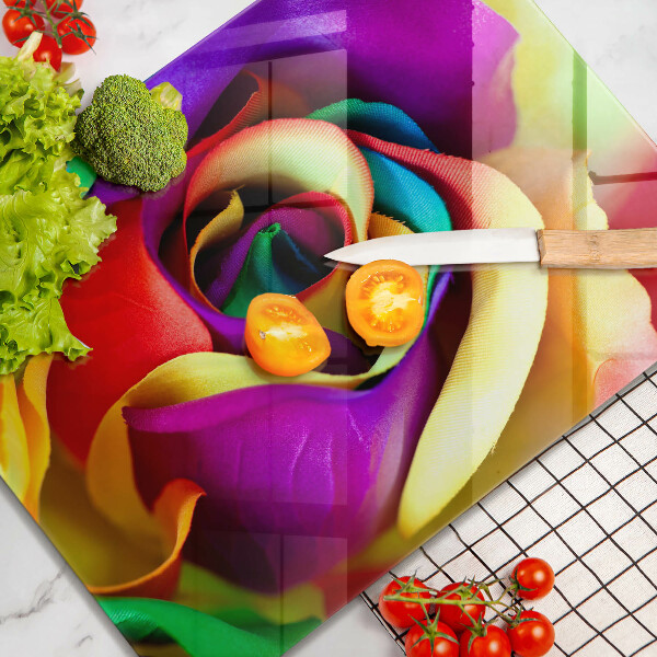 Proteção para placa de indução Pétalas de rosas coloridas