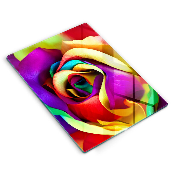 Proteção para placa de indução Pétalas de rosas coloridas