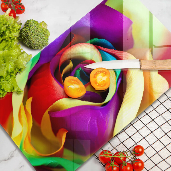 Proteção para placa de indução Pétalas de rosas coloridas