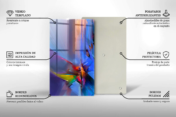 Protetor de placa de indução Abstração pintada