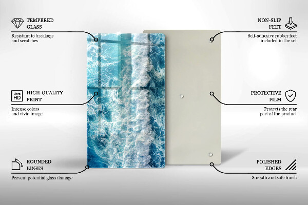 Proteção para placa de indução Ondas do mar
