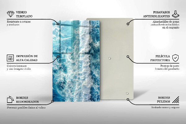 Proteção para placa de indução Ondas do mar