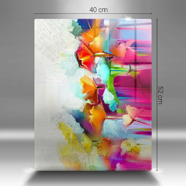 Proteção para placa de indução Flores pintadas com tintas