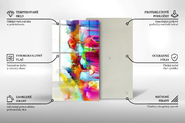 Proteção para placa de indução Flores pintadas com tintas