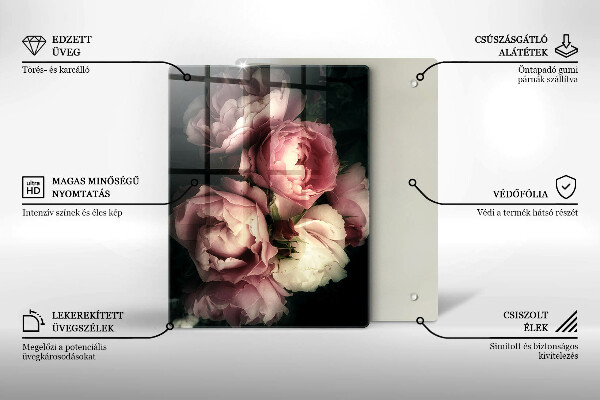 Protetor de bancada Flores de peônia