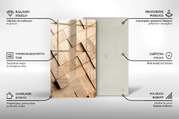 Protetor de bancada Quadrados de madeira