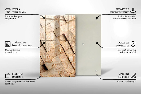 Protetor de bancada Quadrados de madeira