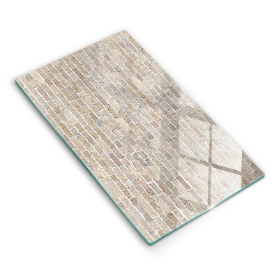 Protetor de placa de indução Parede de tijolos claros