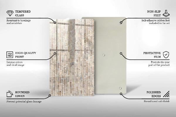Protetor de placa de indução Parede de tijolos claros