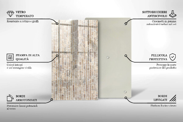 Protetor de placa de indução Parede de tijolos claros