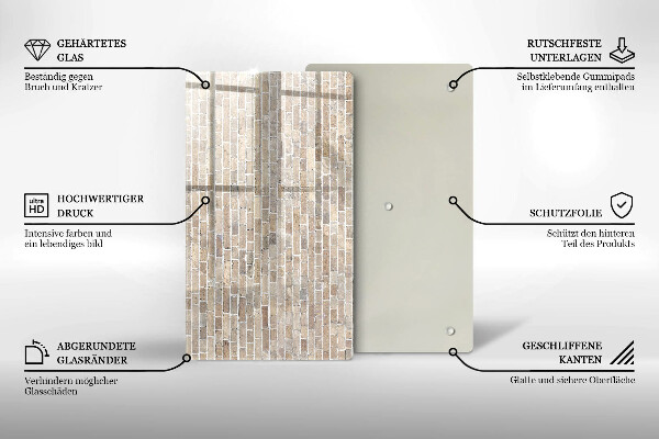 Protetor de placa de indução Parede de tijolos claros