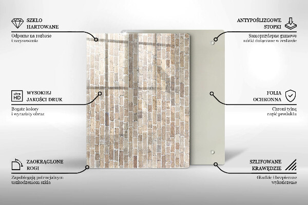 Protetor de placa de indução Parede de tijolos claros