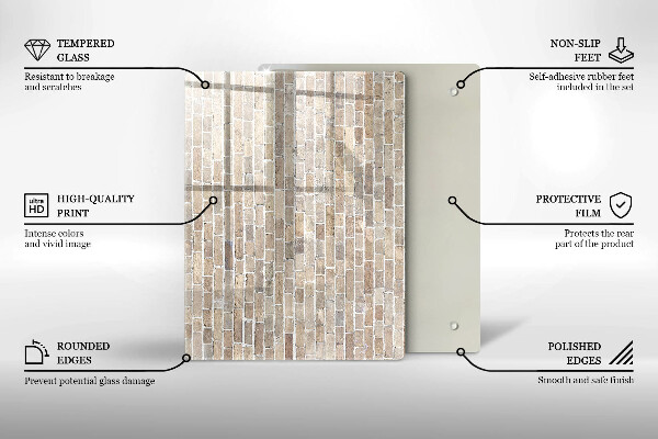 Protetor de placa de indução Parede de tijolos claros