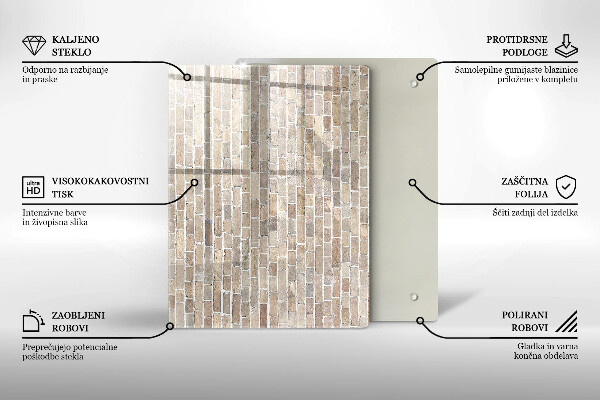 Protetor de placa de indução Parede de tijolos claros