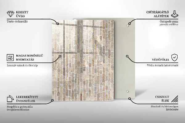 Protetor de placa de indução Parede de tijolos claros