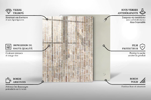 Protetor de placa de indução Parede de tijolos claros