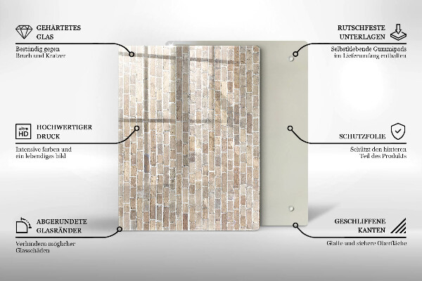 Protetor de placa de indução Parede de tijolos claros