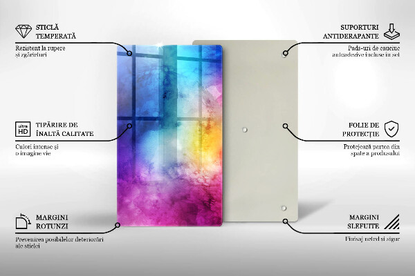 Protetor de bancada Manchas de aquarela de arco-íris