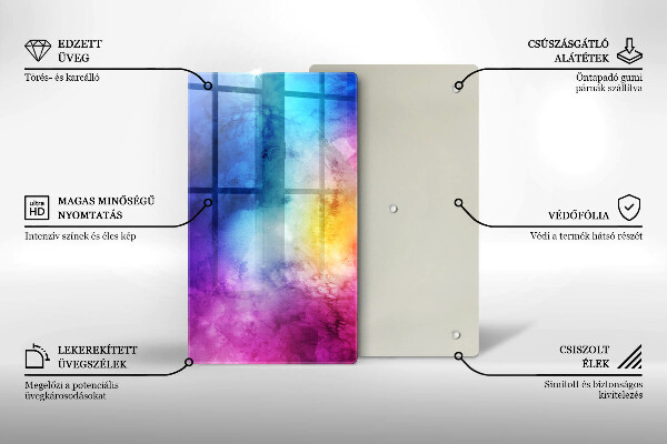 Protetor de bancada Manchas de aquarela de arco-íris