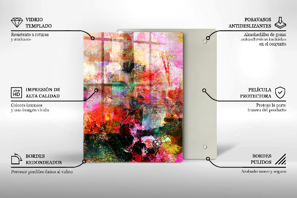 Protetor de bancada Abstração de tinta