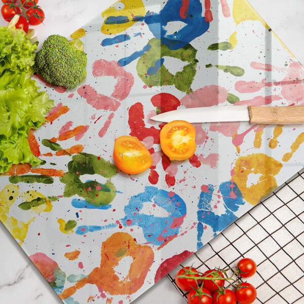 Protetor de bancada Vestígios de mãos de crianças