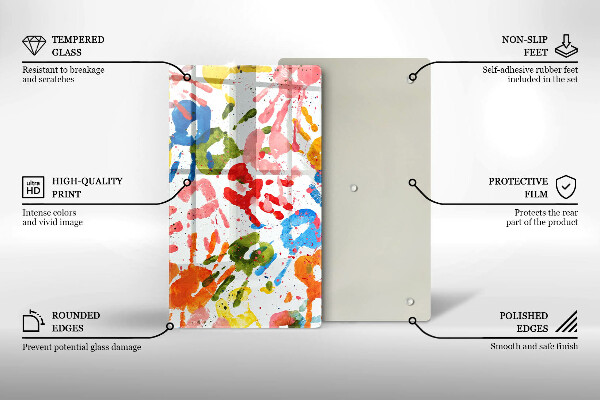 Protetor de bancada Vestígios de mãos de crianças