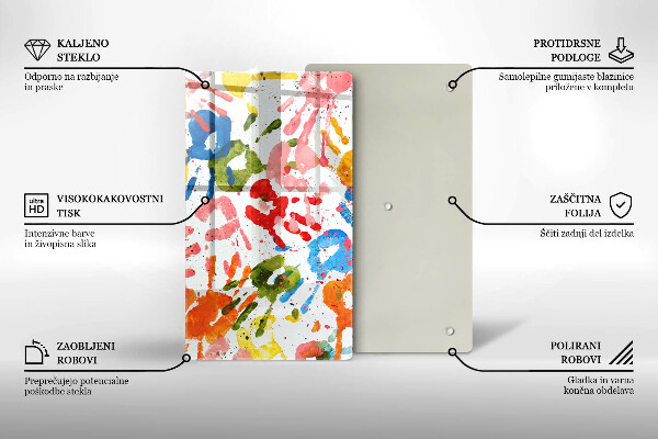 Protetor de bancada Vestígios de mãos de crianças