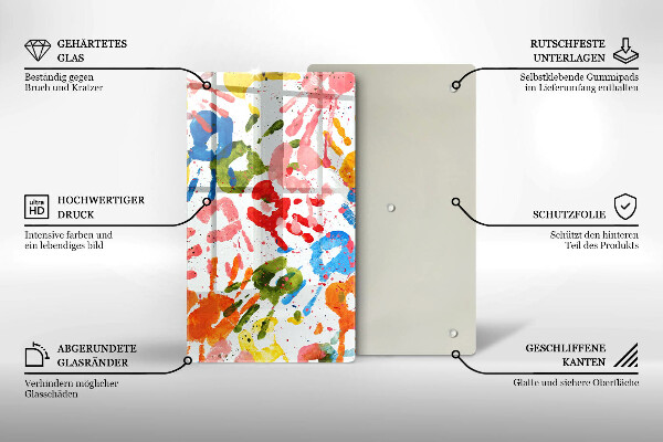 Protetor de bancada Vestígios de mãos de crianças