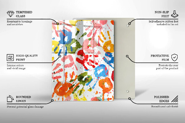 Protetor de bancada Vestígios de mãos de crianças