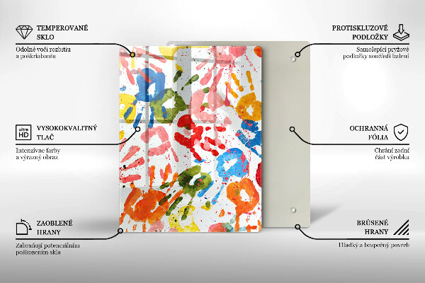 Protetor de bancada Vestígios de mãos de crianças