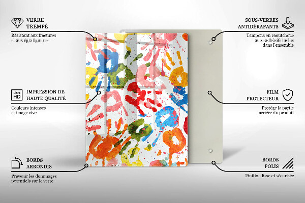 Protetor de bancada Vestígios de mãos de crianças
