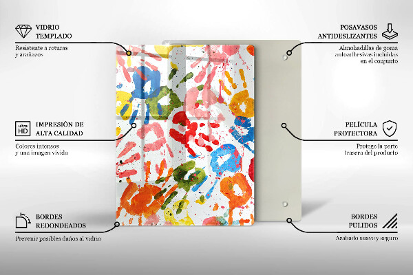 Protetor de bancada Vestígios de mãos de crianças