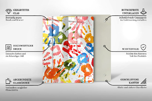 Protetor de bancada Vestígios de mãos de crianças