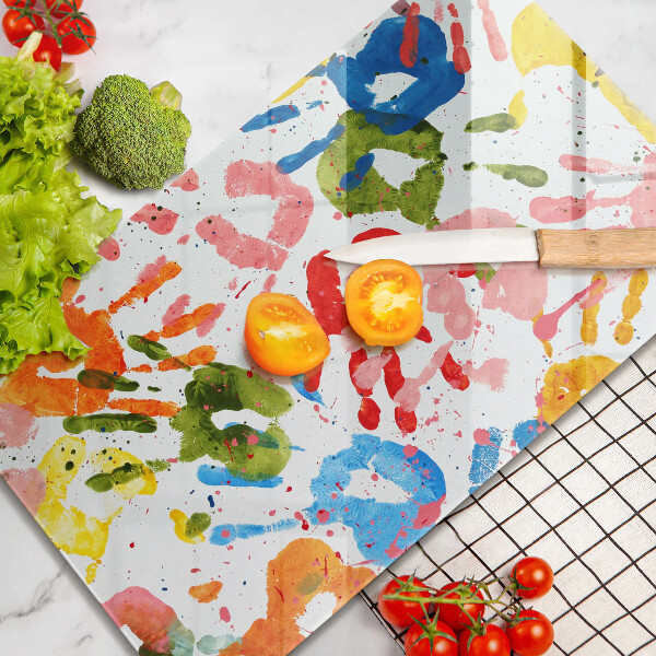 Protetor de bancada Vestígios de mãos de crianças