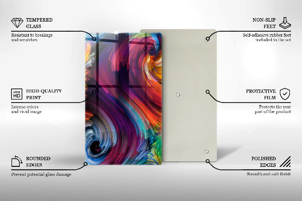 Proteção para placa de indução Destaques coloridos