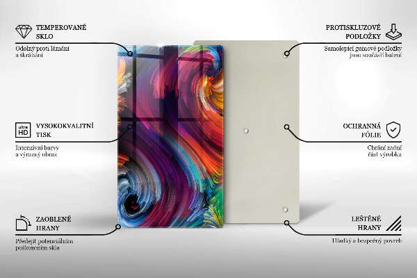 Proteção para placa de indução Destaques coloridos